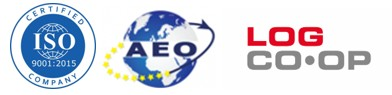 ISO 9001:2015, AEO, and LOG CO-OP certifications